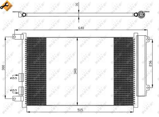 Condenser, air conditioning - 35499 NRF