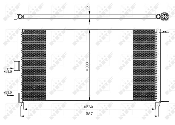 Condenser, air conditioning - 35500 NRF