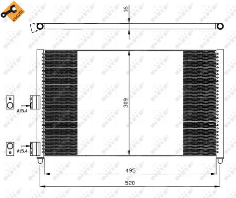 Condenser, air conditioning - 35502 NRF