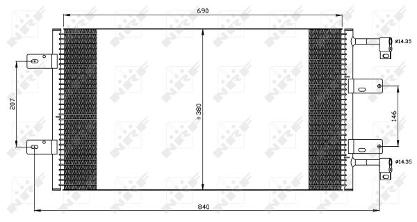 Condenser, air conditioning - 35505 NRF