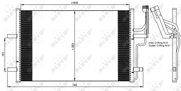 Condenser, air conditioning - 35507 NRF