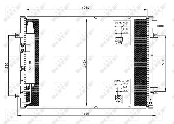 Condensatore, Climatizzatore - 35515 NRF