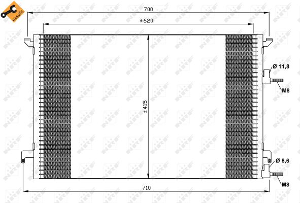 Condenser, air conditioning - 35516 NRF