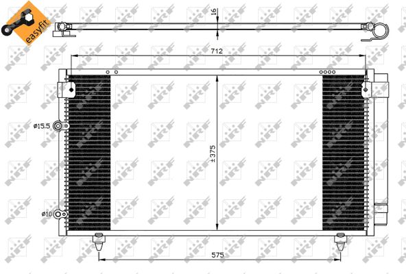 Condensatore, Climatizzatore - 35518 NRF