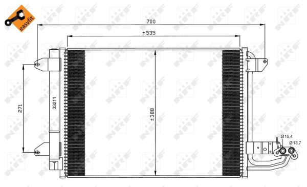 Condenser, air conditioning - 35520 NRF