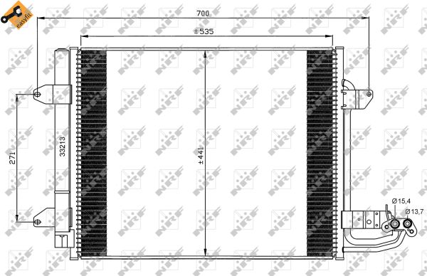 Конденсатор, кондиционер - 35521 NRF