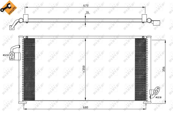 Condenser, air conditioning - 35523 NRF