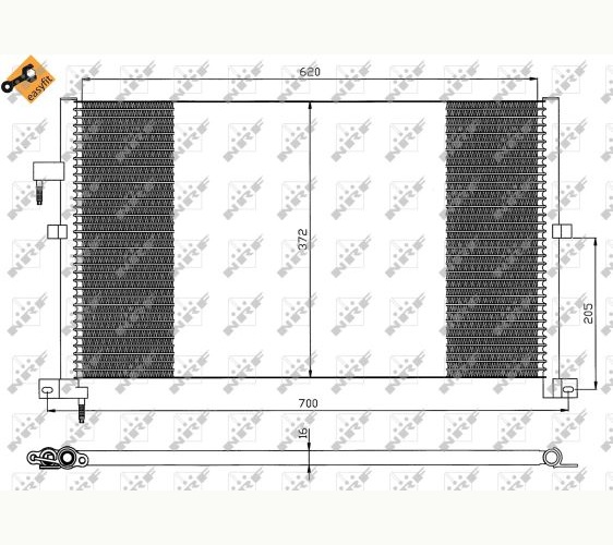 Condenser, air conditioning - 35525 NRF