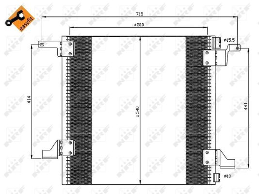 Condenser, air conditioning - 35526 NRF