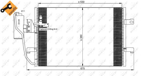 Конденсатор, кондиционер - 35527 NRF