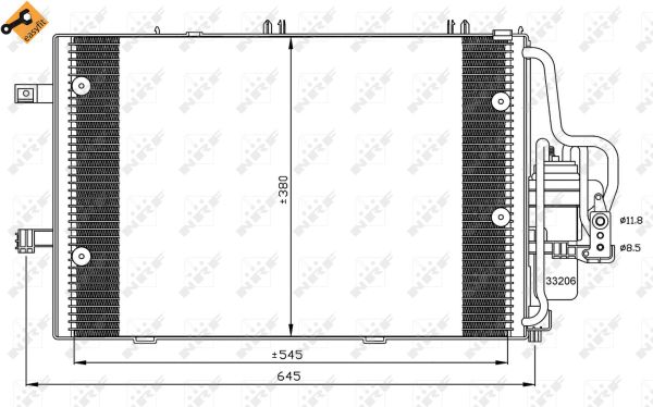 Condenser, air conditioning - 35530 NRF