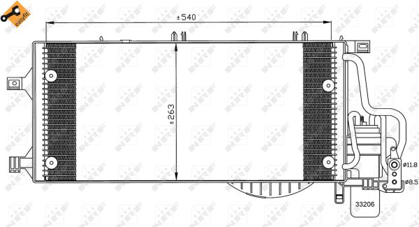 Condenser, air conditioning - 35531 NRF