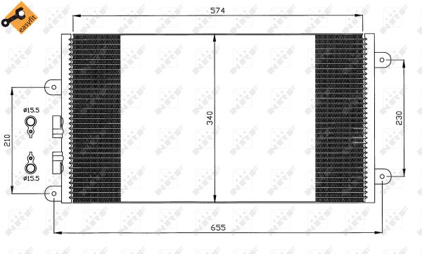 Конденсатор, кондиционер - 35532 NRF