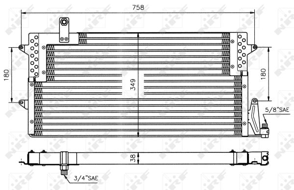 Condenser, air conditioning - 35534 NRF