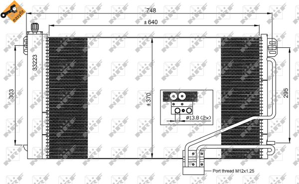 Condenser, air conditioning - 35535 NRF