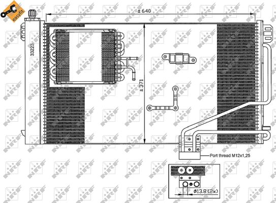 Condenser, air conditioning - 35536 NRF