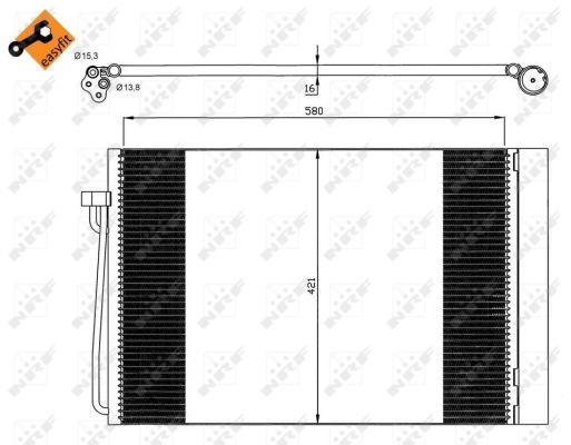 Condenser, air conditioning - 35537 NRF