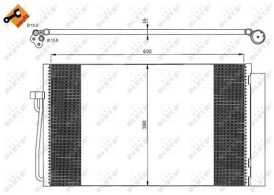Condenser, air conditioning - 35538 NRF