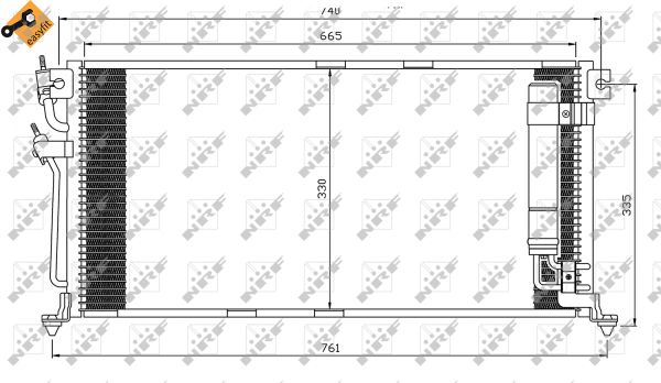 Condenser, air conditioning - 35541 NRF