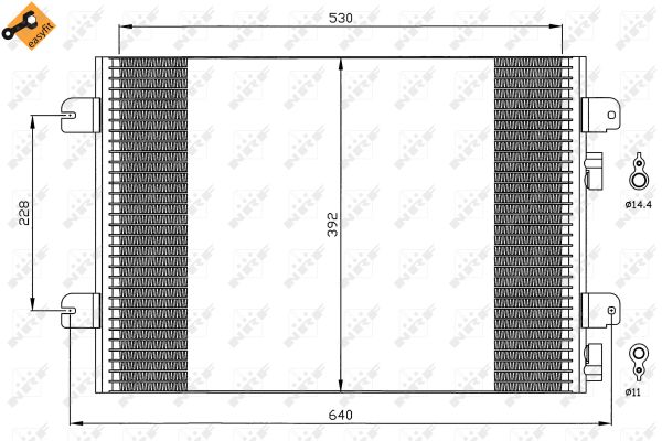 Condenser, air conditioning - 35542 NRF