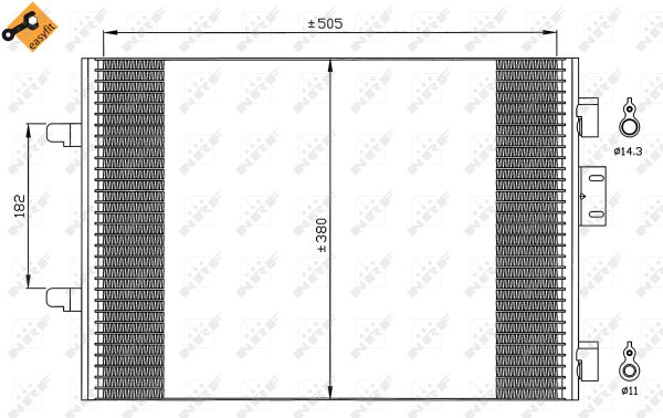 Condenser, air conditioning - 35544 NRF