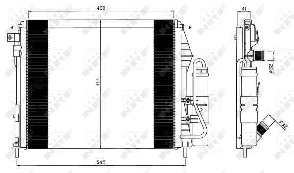 Condenser, air conditioning - 35547 NRF