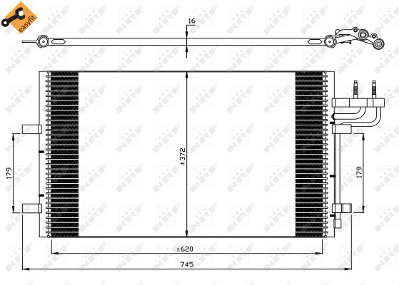 Condenser, air conditioning - 35551 NRF