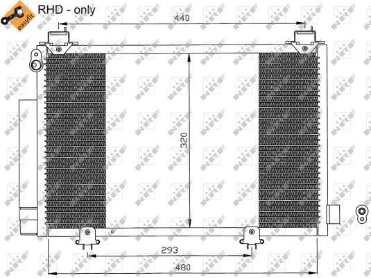 Condenser, air conditioning - 35552 NRF