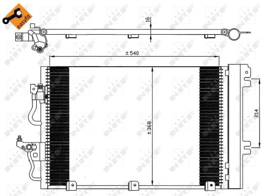 Condenser, air conditioning - 35555 NRF
