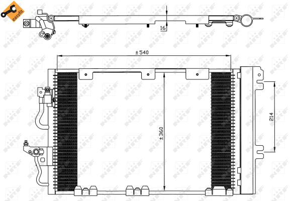 Condensatore, Climatizzatore - 35556 NRF