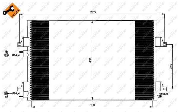 Condensatore, Climatizzatore - 35557 NRF