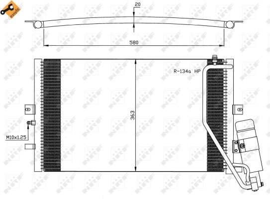 Condenser, air conditioning - 35558 NRF