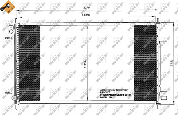 Condenser, air conditioning - 35559 NRF