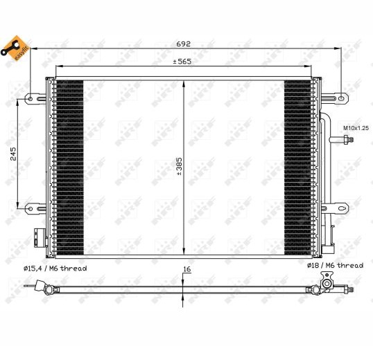 Конденсатор, кондиционер - 35560 NRF