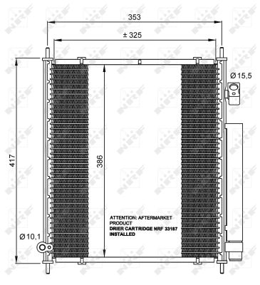 Condenser, air conditioning - 35562 NRF