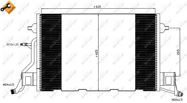 Condenser, air conditioning - 35564 NRF