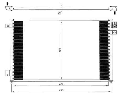 Condenser, air conditioning - 35567 NRF