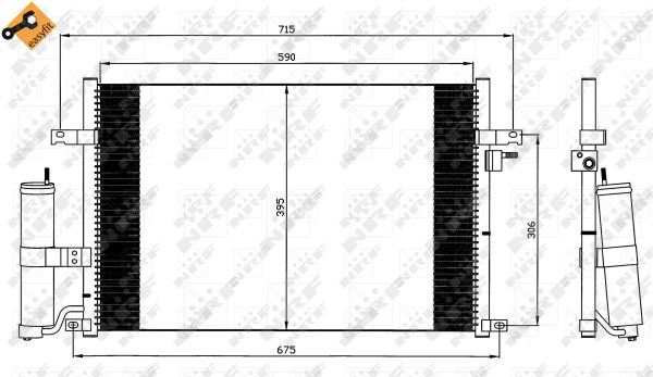 Конденсатор, кондиционер - 35573 NRF