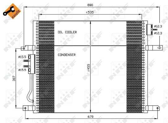 Condensatore, Climatizzatore - 35577 NRF