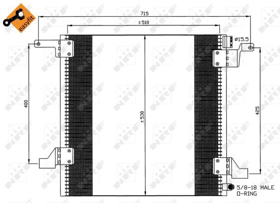 Condenser, air conditioning - 35579 NRF