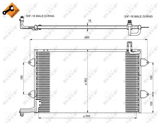 Condensatore, Climatizzatore - 35584 NRF