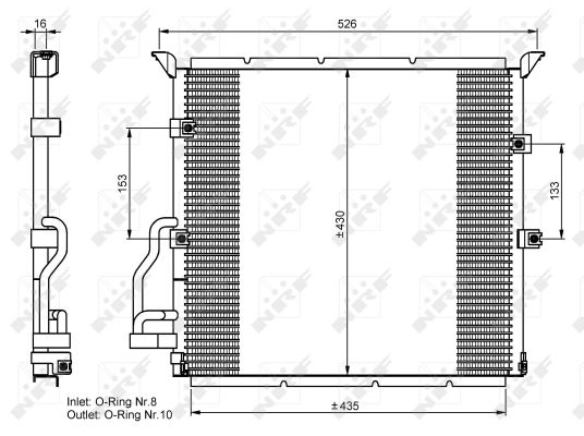 Condenser, air conditioning - 35586 NRF