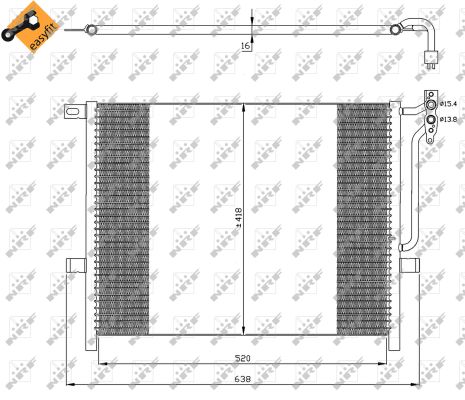 Condensatore, Climatizzatore - 35589 NRF