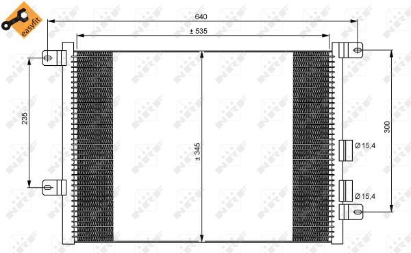 Condenser, air conditioning - 35590 NRF