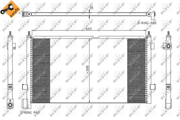 Condenser, air conditioning - 35591 NRF