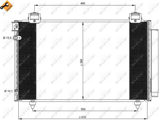 Condenser, air conditioning - 35592 NRF