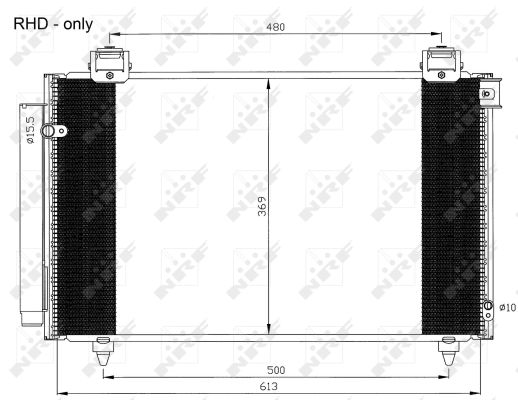 Condenser, air conditioning - 35593 NRF