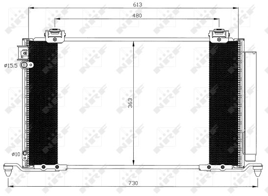 Condensatore, Climatizzatore - 35595 NRF