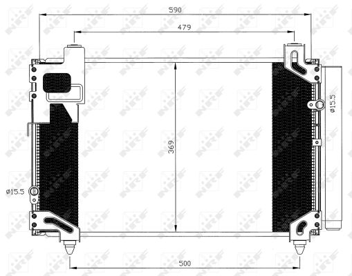 Condenser, air conditioning - 35596 NRF