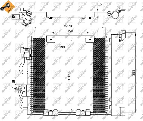 Condenser, air conditioning - 35598 NRF